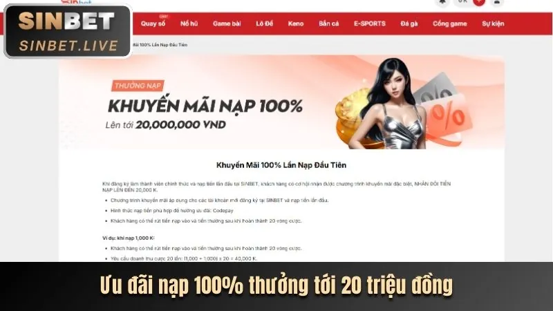 Các phương thức nạp tiền tại 100win khuyến mãi